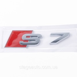 Emblem sticker S7 Audi Audi on the trunk - Chrome 100x36 mm inscription S7 chromed
