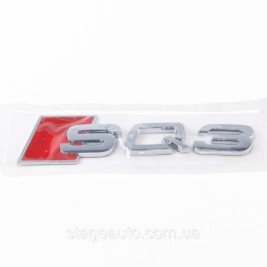 Emblem sticker SQ3 Audi Audi on the trunk - Chrome 142x36 mm inscription SQ3 chromed
