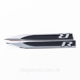 Emblems on wings, blades R Line Volkswagen Volkswagen R line Chrome black pair