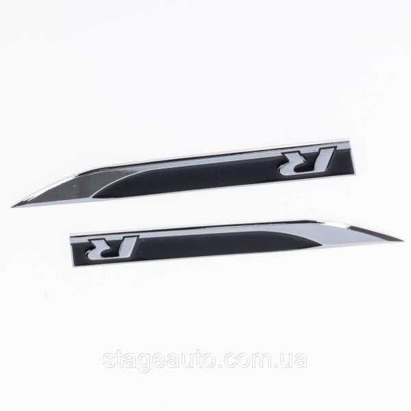 Emblems on wings, blades R Line Volkswagen Volkswagen R line Chrome black pair