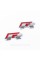 Emblem nameplate on wings, inscription badge Volkswagen Volkswagen R line R line Chrome red pair