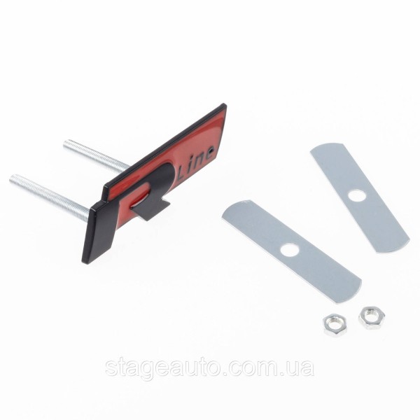Emblem nameplate R line in the radiator grille VW Volkswagen Volkswagen badge R line red black