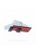 Emblem nameplate R line in the radiator grille VW Volkswagen Volkswagen badge R line red black