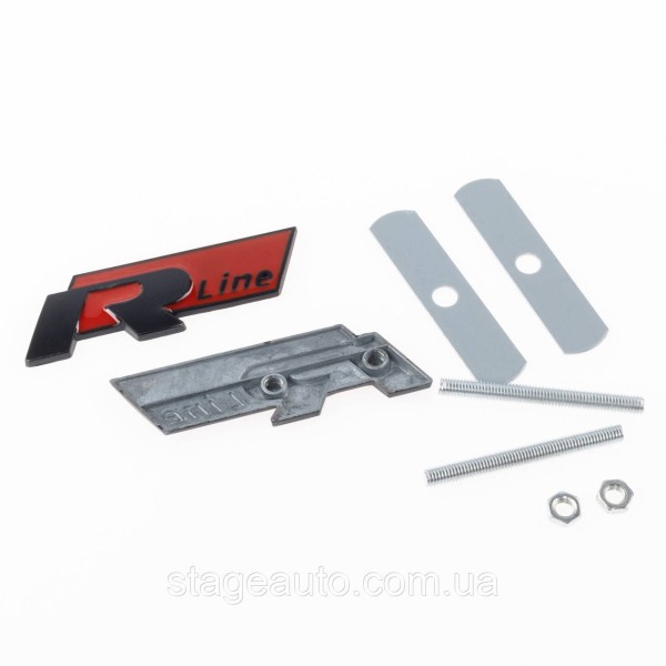 Emblem nameplate R line in the radiator grille VW Volkswagen Volkswagen badge R line red black