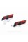 Emblem nameplate on wings, inscription badge Volkswagen Volkswagen R line R line black red pair