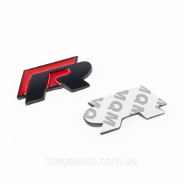 Emblem nameplate, inscription badge on the wing, trunk VW Volkswagen Volkswagen R line R line Red