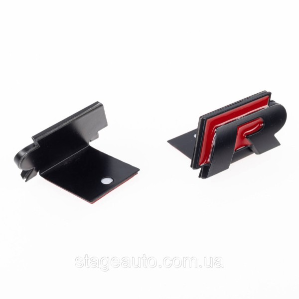 Emblem nameplate R line in the radiator grille VW Volkswagen Volkswagen badge R line red black