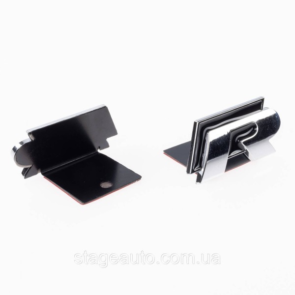 Emblem nameplate R line in the radiator grille VW Volkswagen Volkswagen badge R line chrome black