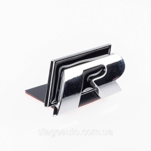 Emblem nameplate R line in the radiator grille VW Volkswagen Volkswagen badge R line chrome black