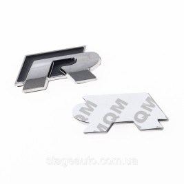 Emblem nameplate, inscription on the wing, trunk VW Volkswagen Volkswagen R line R line Black