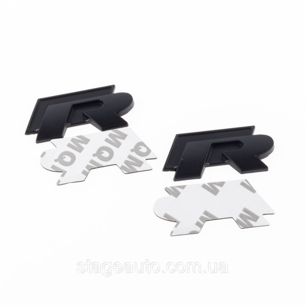 Emblem nameplate, inscription on the wing, trunk VW Volkswagen Volkswagen R line R line Black