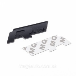 Emblem nameplate, inscription on the wing, trunk VW Volkswagen Volkswagen R line R line Black
