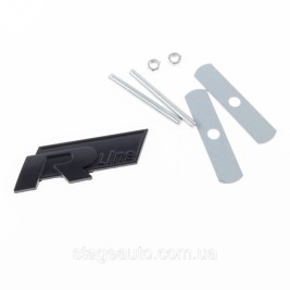 Emblem nameplate R line in the radiator grille VW Volkswagen Volkswagen badge R line black matt