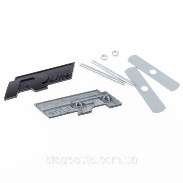 Emblem nameplate R line in the radiator grille VW Volkswagen Volkswagen badge R line black matt