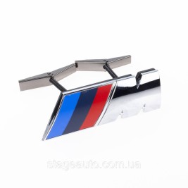 Metal emblem on the radiator grille M Power BMW BMW Chrome 8.3 x 3.2 cm