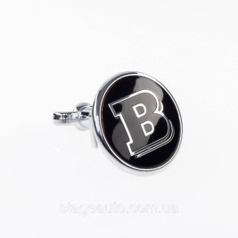 Emblem in the hood Mercedes Benz BRABUS, badge on the hood Mercedes BRABUS 45 mm Black W205, W213, C238