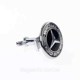 Emblem in the hood Mercedes Benz, badge on the hood Mercedes 45 mm Black W205, W213, C238
