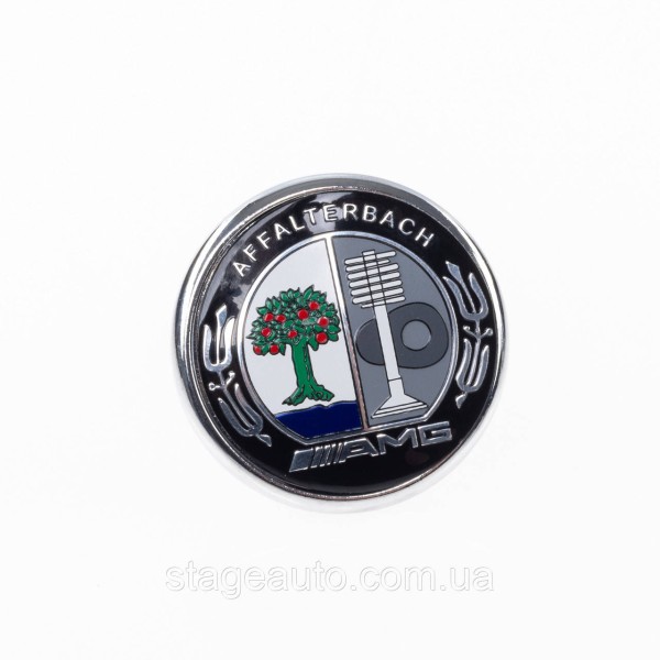 Emblem in the hood Mercedes Benz AMG, badge on the hood Mercedes AMG 45 mm W205, W213, C238