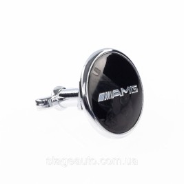 Emblem in the hood Mercedes Benz AMG, badge on the hood Mercedes AMG black 45 mm W205, W213, C238