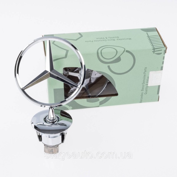 Emblem sight Mercedes badge in the hood Mercedes A2108800186 chrome