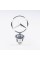 Emblem sight Mercedes badge in the hood Mercedes A2108800186 Chrome, Black rim