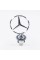 Emblem sight Mercedes badge in the hood Mercedes A2108800186 Chrome, Black rim