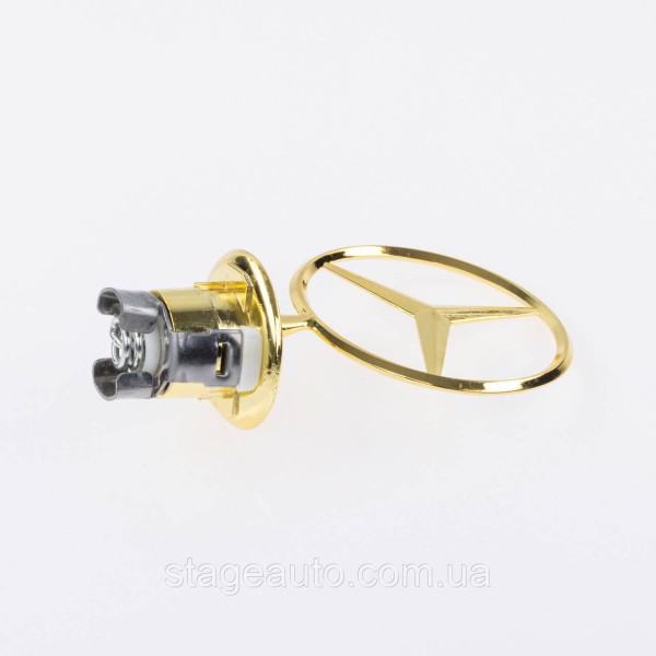 Emblem sight Mercedes badge in the hood Mercedes A2108800186 gold