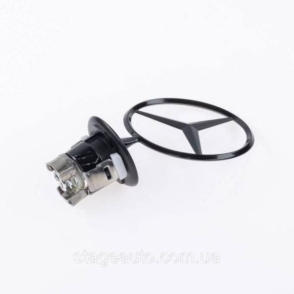 Emblem sight Mercedes badge in the hood Mercedes A2108800186 black glossy
