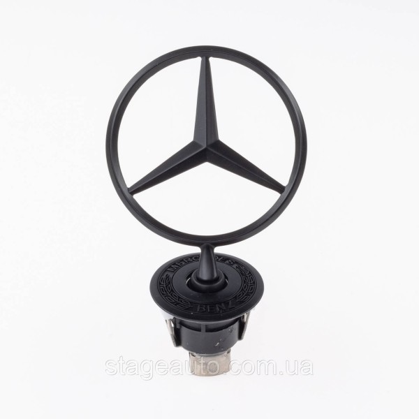 Emblem sight Mercedes badge in the hood Mercedes A2108800186 black matte