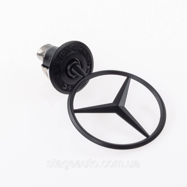 Emblem sight Mercedes badge in the hood Mercedes A2108800186 black matte