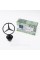 Emblem sight Mercedes badge in the hood Mercedes A2108800186 black glossy