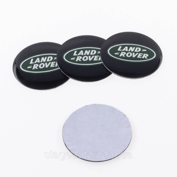Stickers for caps plugs in Land Rover disks Land Rover 56 mm Black 4 pcs