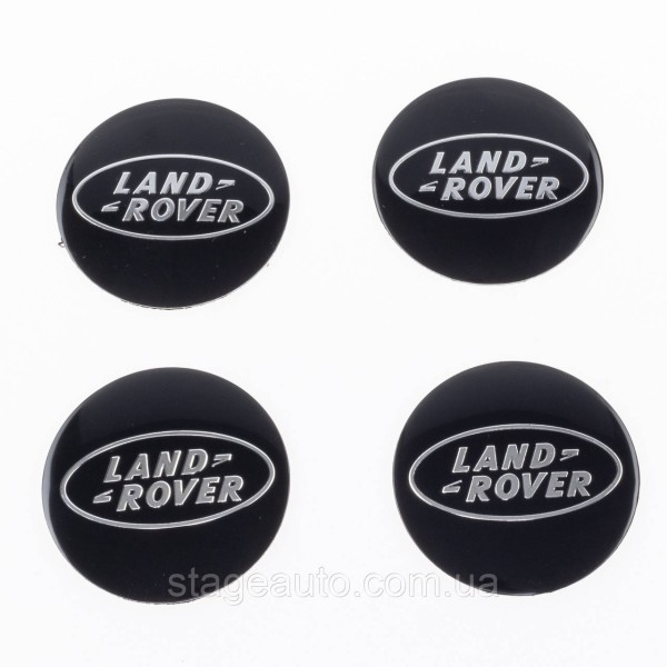 Stickers for caps plugs in Land Rover disks Land Rover 56 mm Black 4 pcs