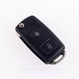 Корпус ключа для VW Volkswagen Volkswagen Volkswagen 2 кнопки, корпус + Емблема
