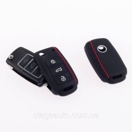 Силіконовий чохол для ключа VW Golf 4 5 6 7 Bora Jetta POLO MK4 MK6 Passat B5 B6 Чорний Фольксваген