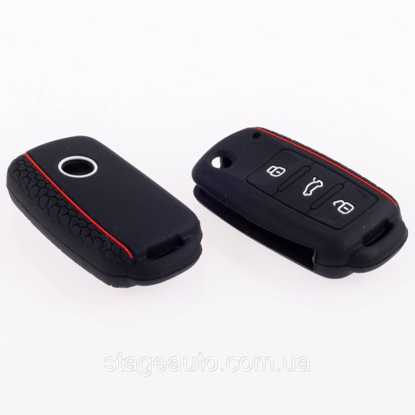 Silicone Key Case VW Golf 4 5 6 7 Bora Jetta POLO MK4 MK6 Passat B5 B6 Black Volkswagen