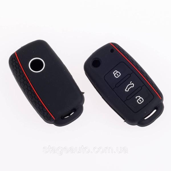 Silicone Key Case VW Golf 4 5 6 7 Bora Jetta POLO MK4 MK6 Passat B5 B6 Black Volkswagen
