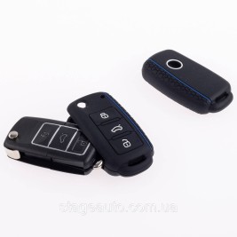 Силіконовий чохол для ключа VW Golf 4 5 6 7 Bora Jetta POLO MK4 MK6 Passat B5 B6 Чорний Фольксваген