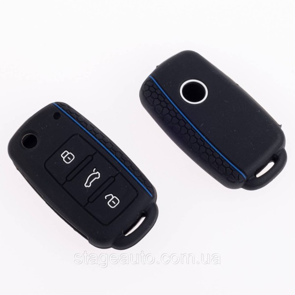 Silicone Key Case VW Golf 4 5 6 7 Bora Jetta POLO MK4 MK6 Passat B5 B6 Black Volkswagen