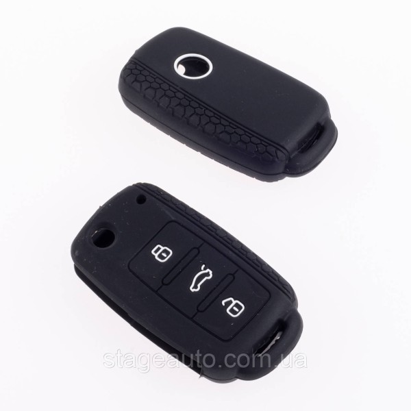 Silicone Key Case VW Golf 4 5 6 7 Bora Jetta POLO MK4 MK6 Passat B5 B6 Black Volkswagen