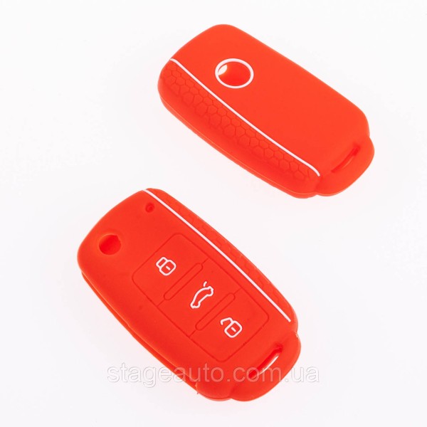 Silicone case for Skoda Octavia Fabia Roomster key Red Skoda Octavia Fabia