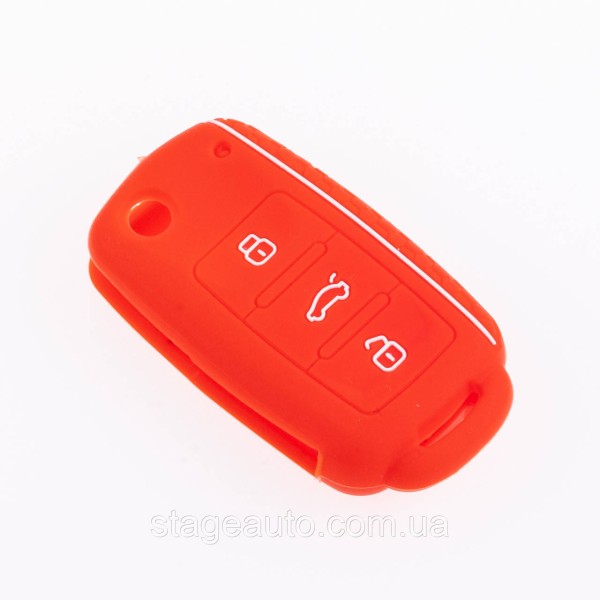 Silicone case for Skoda Octavia Fabia Roomster key Red Skoda Octavia Fabia