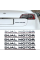 Emblem DUAL MOTOR Tesla inscription letters Nameplate Tesla DUAL MOTOR black on the trunk