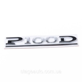 Emblem P100D Tesla inscription letters Tesla nameplate P100D chrome + black on the trunk
