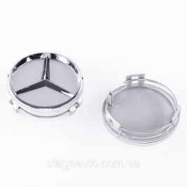 Caps plugs for Mercedes-Benz disks Mercedes 60mm Chrome silver