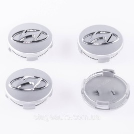 Caps plugs for alloy wheels HYUNDAI Hyundai 61 mm silver