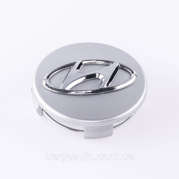 Колпачки заглушки на литые диски HYUNDAI Хюндай 61 мм серебристые