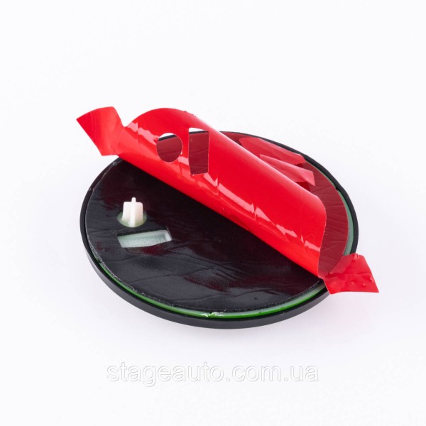 Emblem badge on the hood, trunk Skoda Skoda 80mm black red 5JD853621A