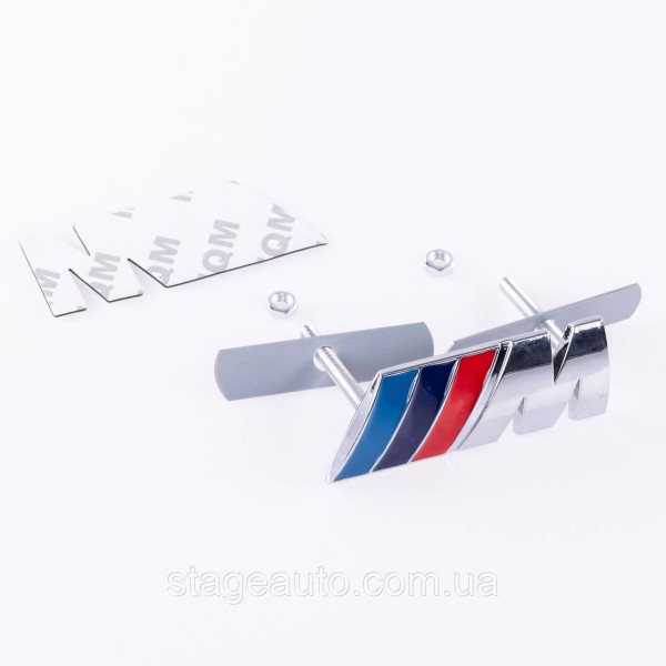 Metal emblem on the radiator grille M Power BMW BMW Chrome 8.3 x 3.2 cm