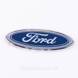 Emblem badge radiator grille, trunk Ford Ford 115 x 45 mm Blue